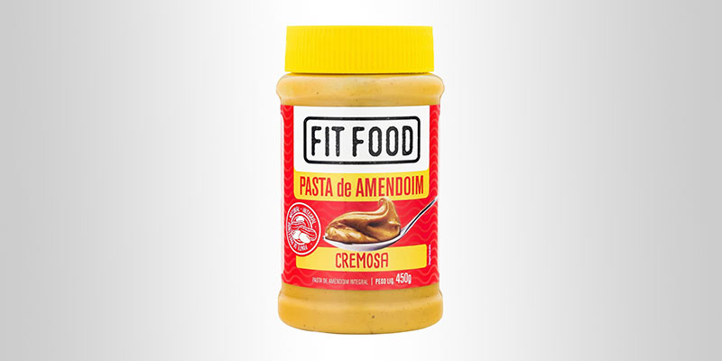 Pasta De Amendoim Crocante Integral Fit Food Pote 450g